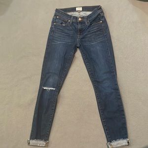 J. Crew Toothpick Raw Hem Skinny Jeans - Size 24